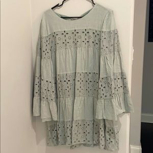 Grey with a hint of green dress!